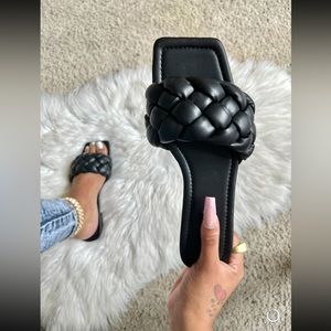 Black Square Toe Sandals